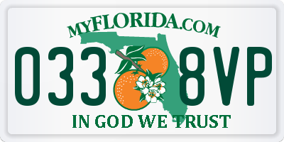 FL license plate 0338VP