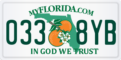 FL license plate 0338YB