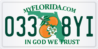 FL license plate 0338YI