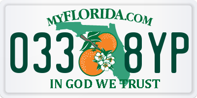 FL license plate 0338YP