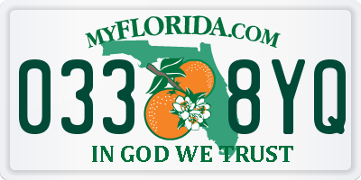 FL license plate 0338YQ