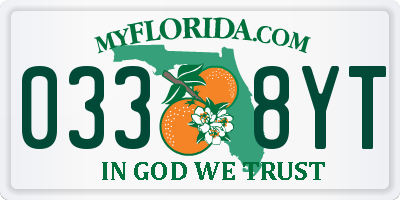 FL license plate 0338YT
