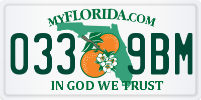 FL license plate 0339BM