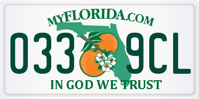 FL license plate 0339CL