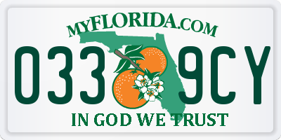 FL license plate 0339CY