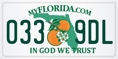 FL license plate 0339DL