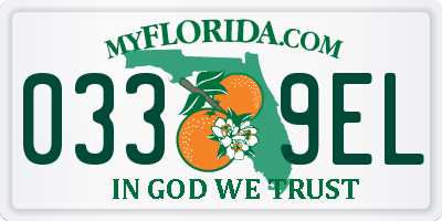 FL license plate 0339EL