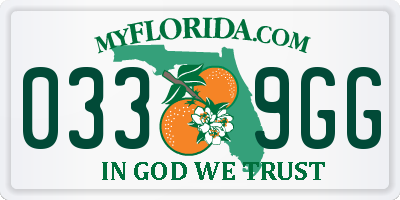 FL license plate 0339GG