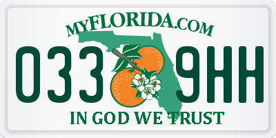 FL license plate 0339HH