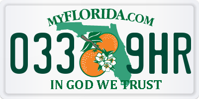 FL license plate 0339HR