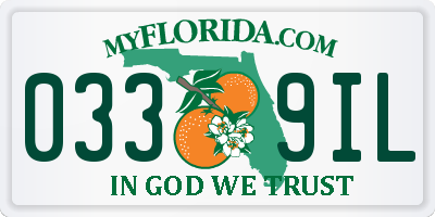 FL license plate 0339IL