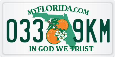 FL license plate 0339KM