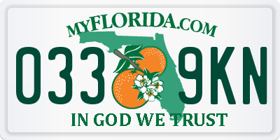 FL license plate 0339KN