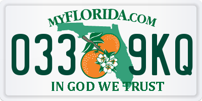 FL license plate 0339KQ