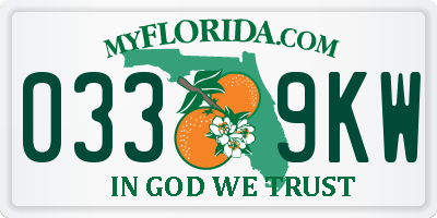 FL license plate 0339KW