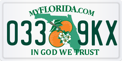 FL license plate 0339KX