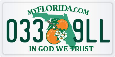 FL license plate 0339LL