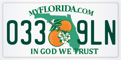 FL license plate 0339LN