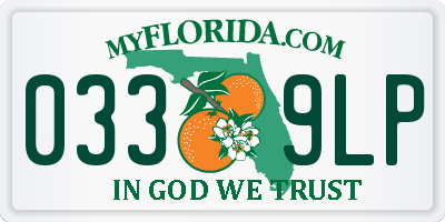 FL license plate 0339LP