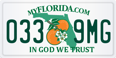 FL license plate 0339MG