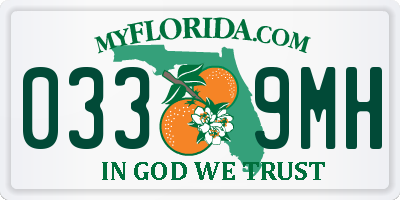 FL license plate 0339MH
