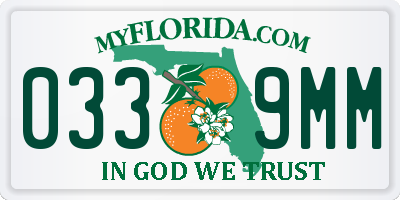 FL license plate 0339MM