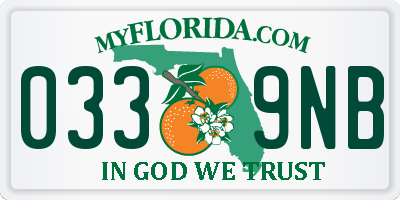 FL license plate 0339NB
