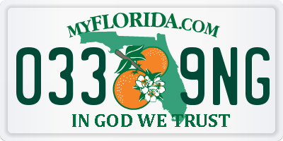 FL license plate 0339NG