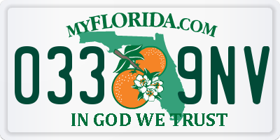 FL license plate 0339NV