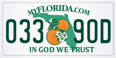 FL license plate 0339OD