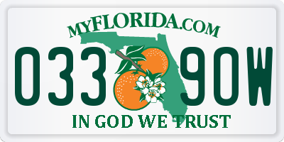 FL license plate 0339OW