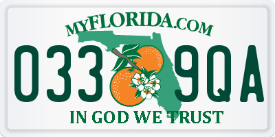 FL license plate 0339QA