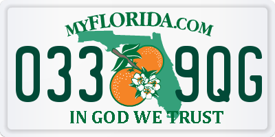 FL license plate 0339QG