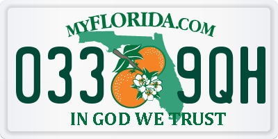 FL license plate 0339QH