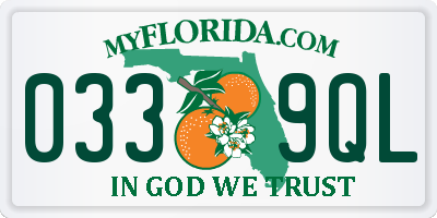 FL license plate 0339QL