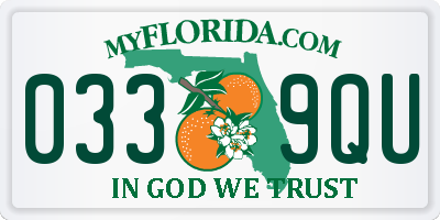 FL license plate 0339QU