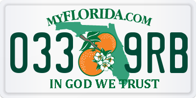 FL license plate 0339RB