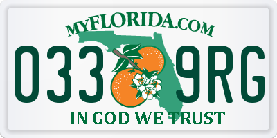 FL license plate 0339RG