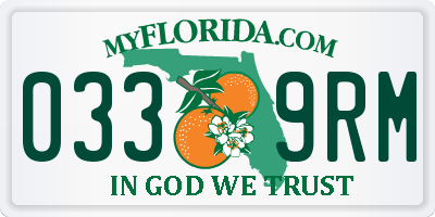 FL license plate 0339RM