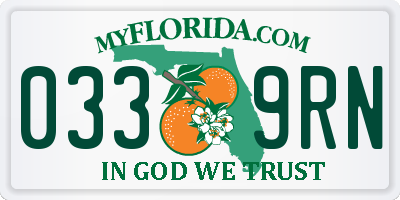 FL license plate 0339RN