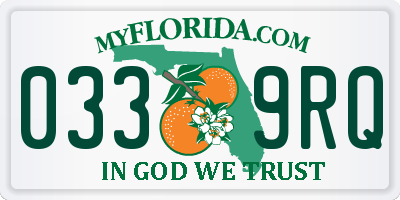 FL license plate 0339RQ
