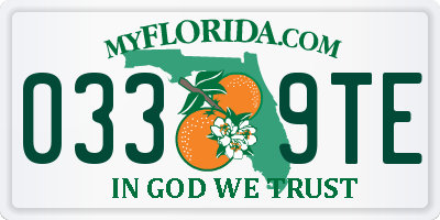 FL license plate 0339TE