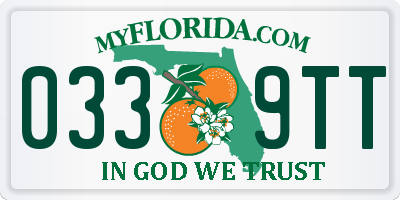 FL license plate 0339TT