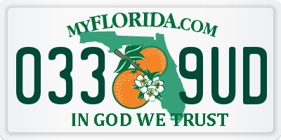 FL license plate 0339UD