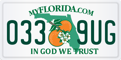 FL license plate 0339UG