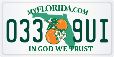 FL license plate 0339UI