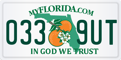 FL license plate 0339UT