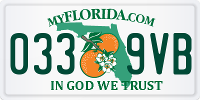 FL license plate 0339VB