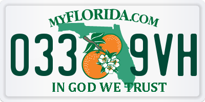 FL license plate 0339VH