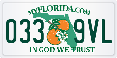 FL license plate 0339VL